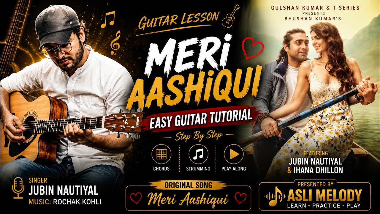 Guitar chords on Meri Aashiqui | Jubin Nautiyal, Ihana Dhillon | Guitar Lesson for Beginners — Rhythm Music Academy