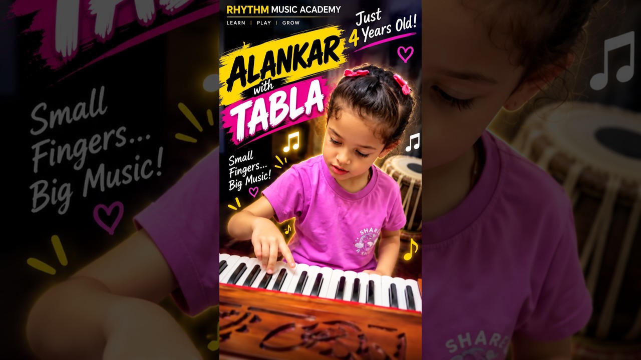 Pure talent: 3-year-old harmonium session 🎶✨ #tabla #music #harmonium